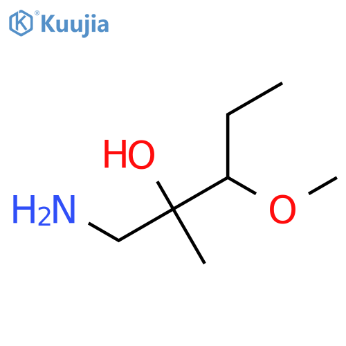 1-amino-3-methoxy-2-methylpentan-2-ol structure