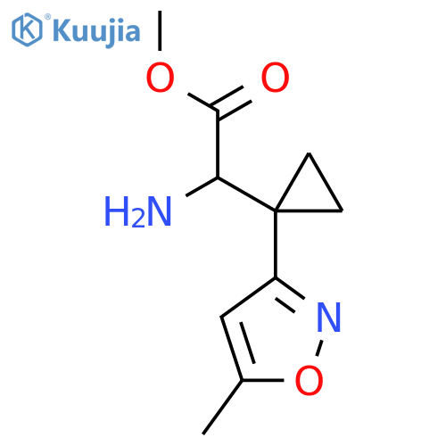 methyl 2-amino-2-1-(5-methyl-1,2-oxazol-3-yl)cyclopropylacetate structure