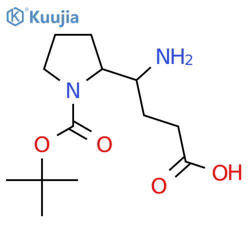 4-amino-4-{1-(tert-butoxy)carbonylpyrrolidin-2-yl}butanoic acid structure