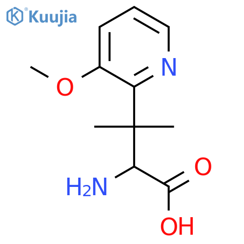 2-amino-3-(3-methoxypyridin-2-yl)-3-methylbutanoic acid structure