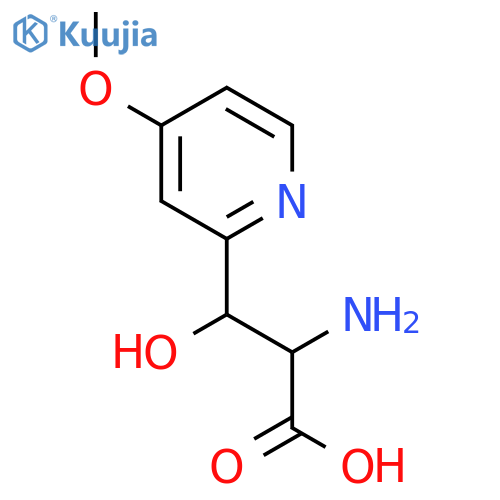 2-amino-3-hydroxy-3-(4-methoxypyridin-2-yl)propanoic acid structure