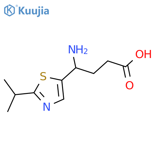 4-amino-4-2-(propan-2-yl)-1,3-thiazol-5-ylbutanoic acid structure