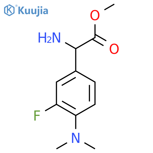 methyl 2-amino-2-4-(dimethylamino)-3-fluorophenylacetate structure