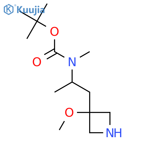 tert-butyl N-1-(3-methoxyazetidin-3-yl)propan-2-yl-N-methylcarbamate structure