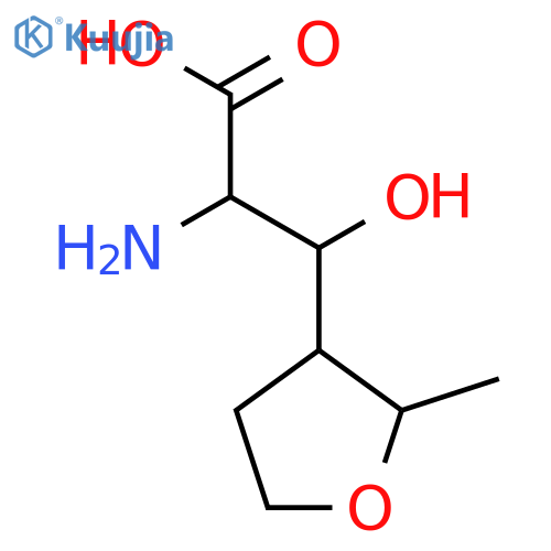 2-amino-3-hydroxy-3-(2-methyloxolan-3-yl)propanoic acid structure