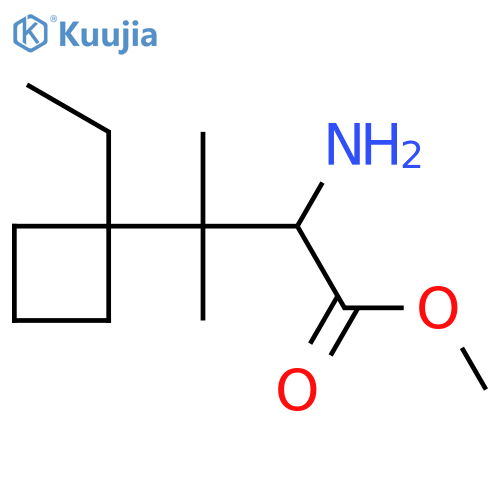 methyl 2-amino-3-(1-ethylcyclobutyl)-3-methylbutanoate structure