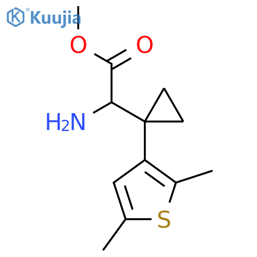 methyl 2-amino-2-1-(2,5-dimethylthiophen-3-yl)cyclopropylacetate structure