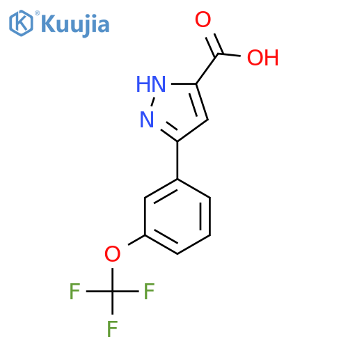 5-3-(trifluoromethoxy)phenyl-1H-pyrazole-3-carboxylic acid structure