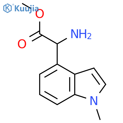 methyl 2-amino-2-(1-methyl-1H-indol-4-yl)acetate structure