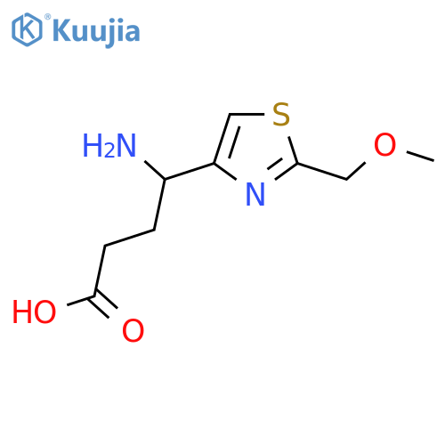 4-amino-4-2-(methoxymethyl)-1,3-thiazol-4-ylbutanoic acid structure