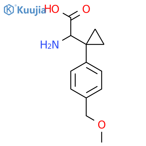 2-amino-2-{1-4-(methoxymethyl)phenylcyclopropyl}acetic acid structure