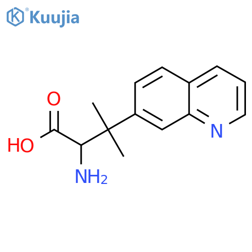 2-amino-3-methyl-3-(quinolin-7-yl)butanoic acid structure