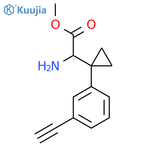 methyl 2-amino-2-1-(3-ethynylphenyl)cyclopropylacetate structure