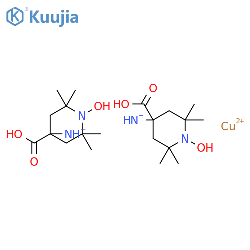 Copper,bis(4-amino-4-carboxy-2,2,6,6-tetramethyl-1-piperidinyloxyato-N4,O4)- (9CI) structure