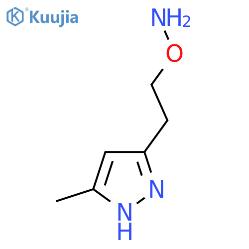 O-2-(5-methyl-1H-pyrazol-3-yl)ethylhydroxylamine structure