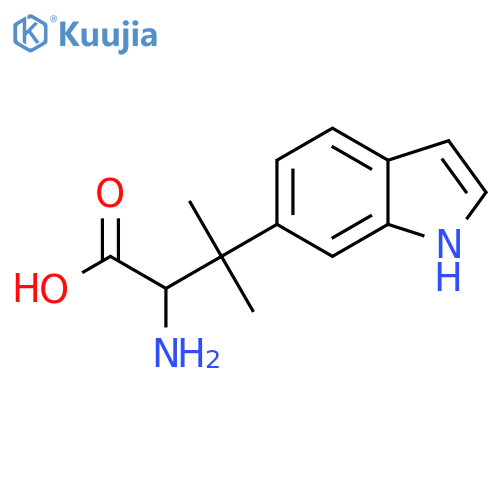 2-amino-3-(1H-indol-6-yl)-3-methylbutanoic acid structure