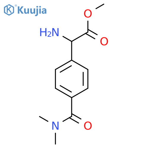 methyl 2-amino-2-4-(dimethylcarbamoyl)phenylacetate structure