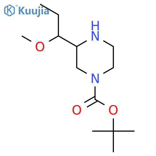 tert-butyl 3-(1-methoxypropyl)piperazine-1-carboxylate structure