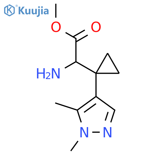 methyl 2-amino-2-1-(1,5-dimethyl-1H-pyrazol-4-yl)cyclopropylacetate structure