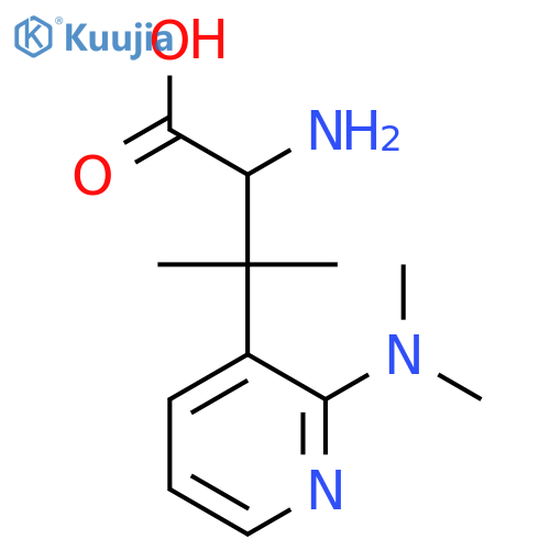 2-amino-3-2-(dimethylamino)pyridin-3-yl-3-methylbutanoic acid structure
