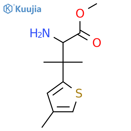 methyl 2-amino-3-methyl-3-(4-methylthiophen-2-yl)butanoate structure
