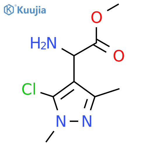 methyl 2-amino-2-(5-chloro-1,3-dimethyl-1H-pyrazol-4-yl)acetate structure