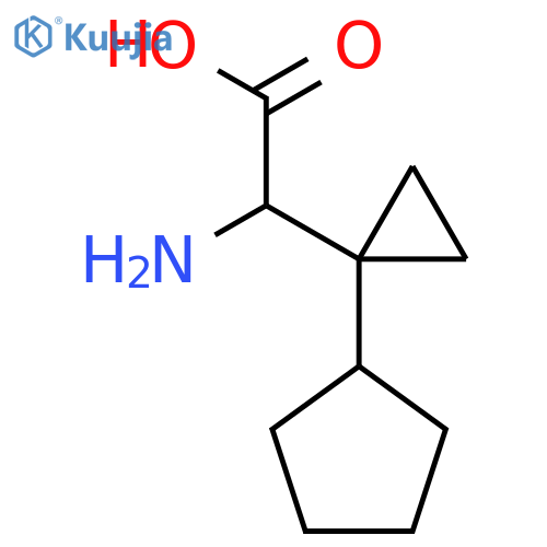 2-amino-2-(1-cyclopentylcyclopropyl)acetic acid structure