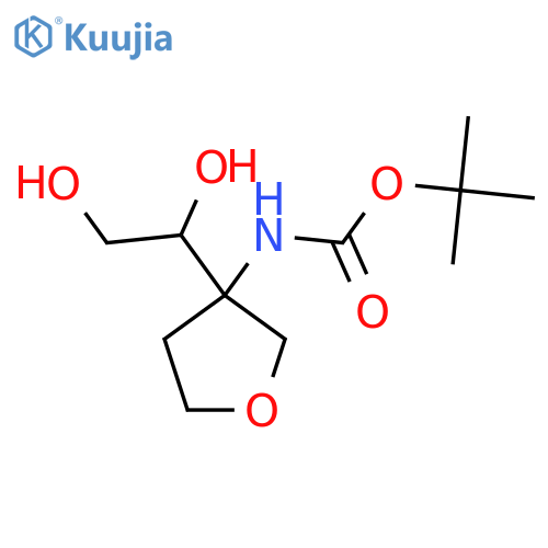 tert-butyl N-3-(1,2-dihydroxyethyl)oxolan-3-ylcarbamate structure