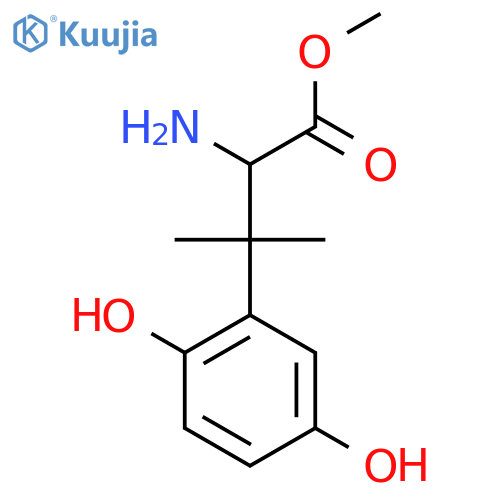 methyl 2-amino-3-(2,5-dihydroxyphenyl)-3-methylbutanoate structure