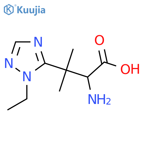 2-amino-3-(1-ethyl-1H-1,2,4-triazol-5-yl)-3-methylbutanoic acid structure