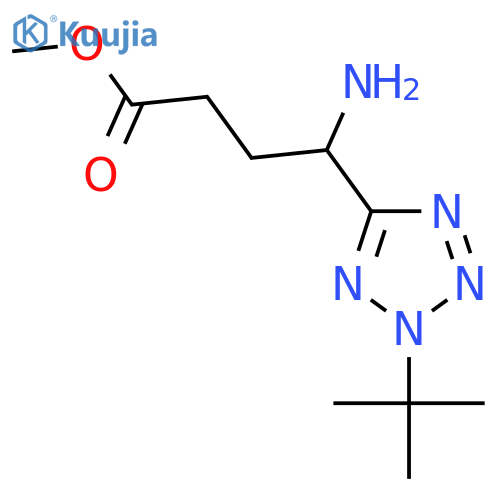 methyl 4-amino-4-(2-tert-butyl-2H-1,2,3,4-tetrazol-5-yl)butanoate structure