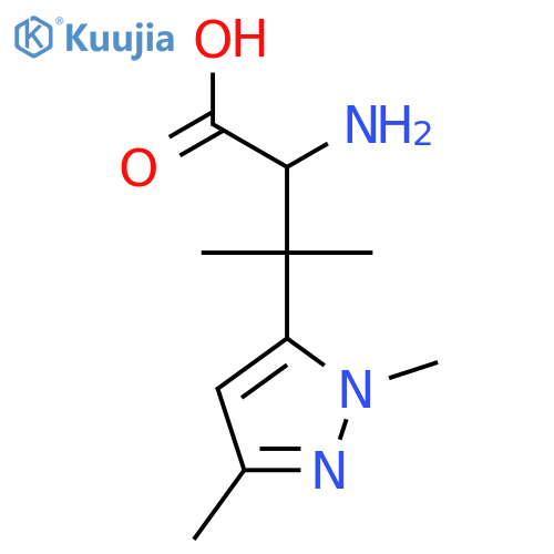 2-amino-3-(1,3-dimethyl-1H-pyrazol-5-yl)-3-methylbutanoic acid structure