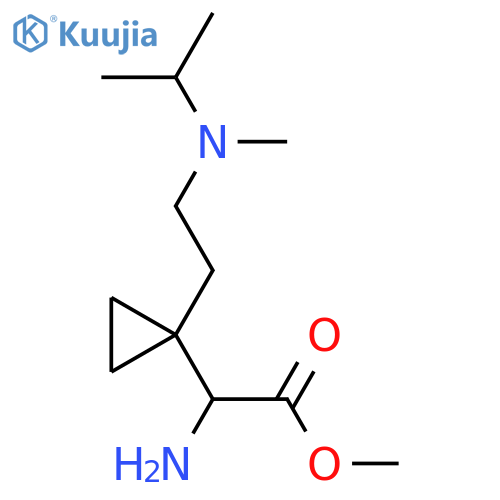 methyl 2-amino-2-(1-{2-methyl(propan-2-yl)aminoethyl}cyclopropyl)acetate structure