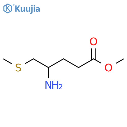 methyl 4-amino-5-(methylsulfanyl)pentanoate structure