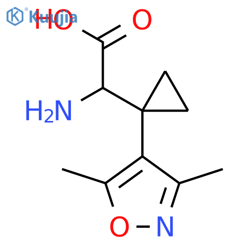 2-amino-2-1-(dimethyl-1,2-oxazol-4-yl)cyclopropylacetic acid structure
