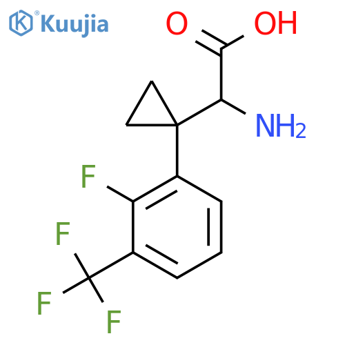 2-amino-2-{1-2-fluoro-3-(trifluoromethyl)phenylcyclopropyl}acetic acid structure