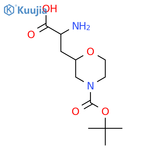 2-amino-3-{4-(tert-butoxy)carbonylmorpholin-2-yl}propanoic acid structure
