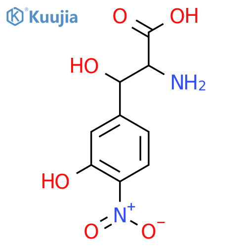 2-amino-3-hydroxy-3-(3-hydroxy-4-nitrophenyl)propanoic acid structure