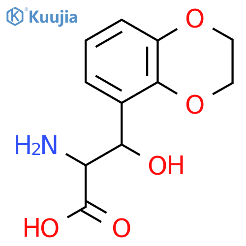 2-amino-3-(2,3-dihydro-1,4-benzodioxin-5-yl)-3-hydroxypropanoic acid structure