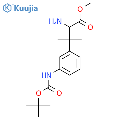 methyl 2-amino-3-(3-{(tert-butoxy)carbonylamino}phenyl)-3-methylbutanoate structure