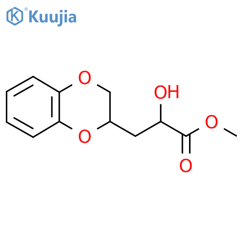 methyl 3-(2,3-dihydro-1,4-benzodioxin-2-yl)-2-hydroxypropanoate structure