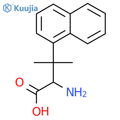 2-amino-3-methyl-3-(naphthalen-1-yl)butanoic acid structure