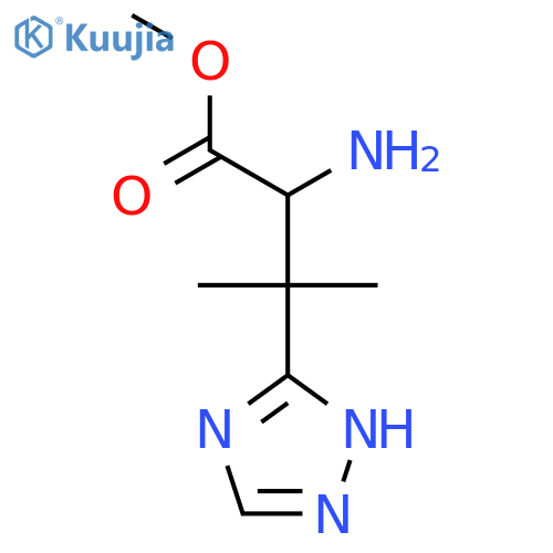 methyl 2-amino-3-methyl-3-(1H-1,2,4-triazol-3-yl)butanoate structure