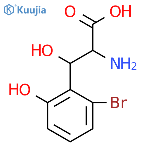 2-amino-3-(2-bromo-6-hydroxyphenyl)-3-hydroxypropanoic acid structure