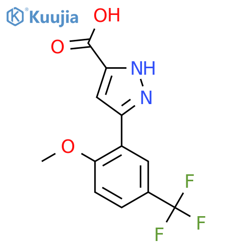 5-2-methoxy-5-(trifluoromethyl)phenyl-1H-pyrazole-3-carboxylic acid structure