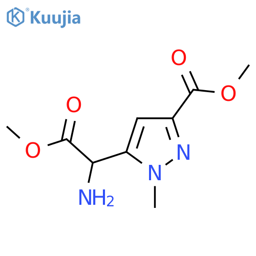 methyl 5-(1-amino-2-methoxy-2-oxoethyl)-1-methyl-1H-pyrazole-3-carboxylate structure