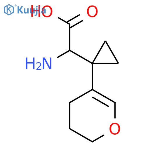 2-amino-2-1-(3,4-dihydro-2H-pyran-5-yl)cyclopropylacetic acid structure