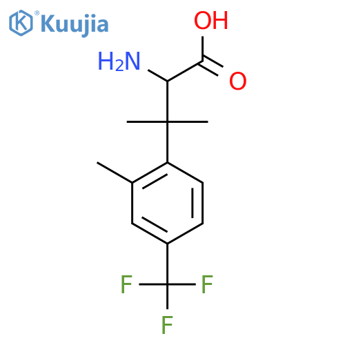2-amino-3-methyl-3-2-methyl-4-(trifluoromethyl)phenylbutanoic acid structure