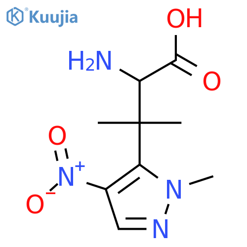 2-amino-3-methyl-3-(1-methyl-4-nitro-1H-pyrazol-5-yl)butanoic acid structure