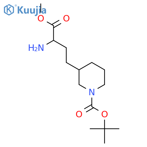 tert-butyl 3-(3-amino-4-methoxy-4-oxobutyl)piperidine-1-carboxylate structure